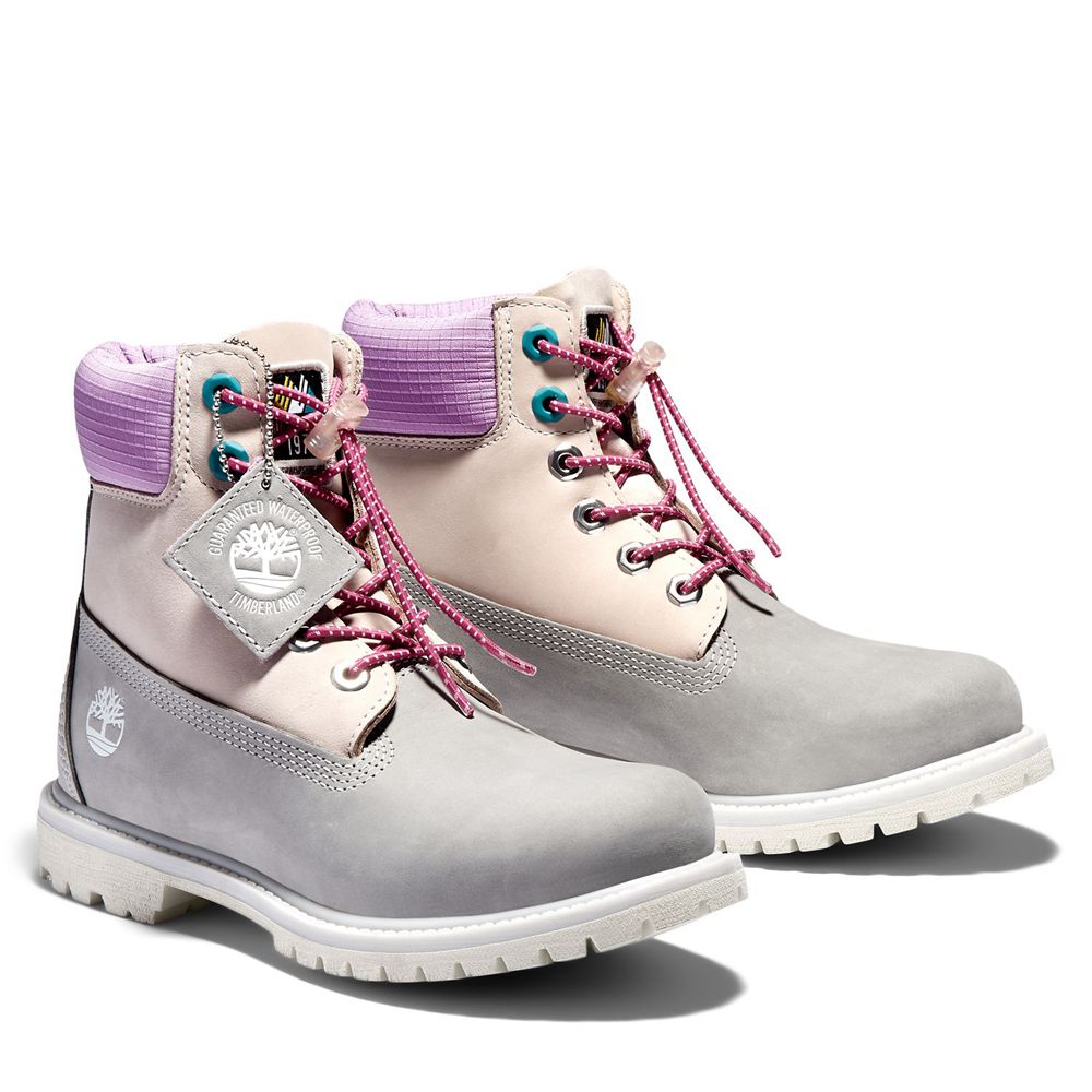 Bocanci 6-Inch Timberland Dama Gri - Premium Waterproof - Romania - KPDRYI864